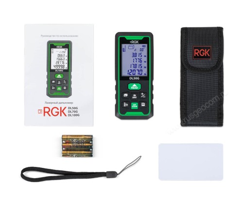 Лазерный дальномер RGK DL50G (с поверкой) - зеленый луч Лазерный дальномер RGK DL50G (с поверкой) - зеленый луч