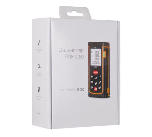 Лазерный дальномер RGK D60 (с поверкой) Лазерный дальномер RGK D60 (с поверкой)