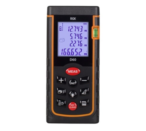 Лазерный дальномер RGK D60 (с поверкой) Лазерный дальномер RGK D60 (с поверкой)
