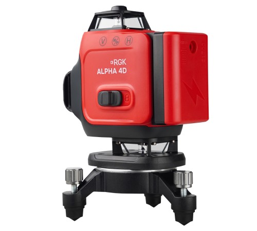 Лазерный уровень RGK ALPHA 4D с зелёным лучом Лазерный уровень RGK ALPHA 4D с зелёным лучом