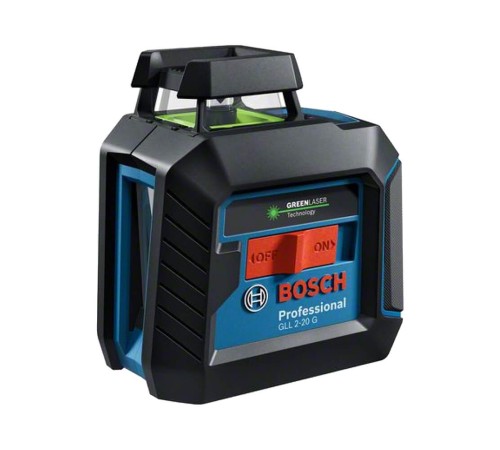 Лазерный уровень Bosch GLL 2-20 G + LB 10 + DK 10 (0.601.065.000) с зеленым лучом Лазерный уровень Bosch GLL 2-20 G + LB 10 + DK 10 (0.601.065.000) с зеленым лучом