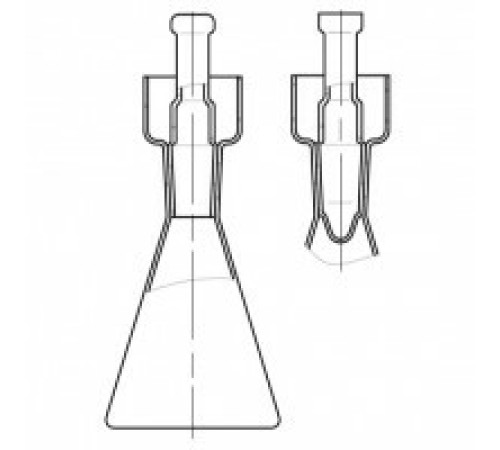 Склянка БПК-100-19/26 с пробкой, исп. 1 Склянка БПК-100-19/26 с пробкой, исп. 1