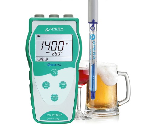 PH231BR ЭКОСТАБ Портативный pH-метр для напитков PH231BR ЭКОСТАБ Портативный pH-метр для напитков