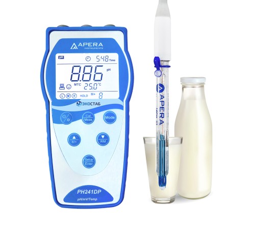 PH241DP ЭКОСТАБ Портативный рН-метр с GLP для молока PH241DP ЭКОСТАБ Портативный рН-метр с GLP для молока