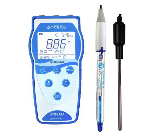 PH241SA ЭКОСТАБ Портативный рН-метр с GLP для сильнощелочных растворов PH241SA ЭКОСТАБ Портативный рН-метр с GLP для сильнощелочных растворов