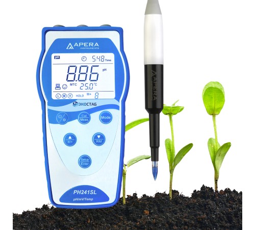 PH241SL ЭКОСТАБ Портативный рН-метр с GLP для почвы PH241SL ЭКОСТАБ Портативный рН-метр с GLP для почвы
