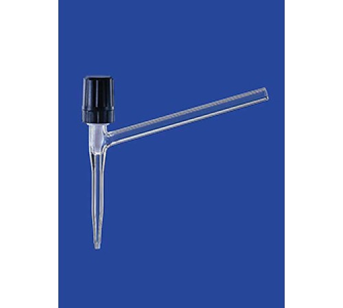 Кран для бюретки Lenz наклонный, игольчатый клапан, PTFE Кран для бюретки Lenz наклонный, игольчатый клапан, PTFE