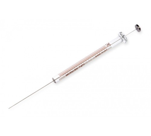 Шприц микролитровый Hamilton 5 мкл, 75 N, Cemented Needle, 26s gauge, 2 in, point style 3 Шприц микролитровый Hamilton 5 мкл, 75 N, Cemented Needle, 26s gauge, 2 in, point style 3