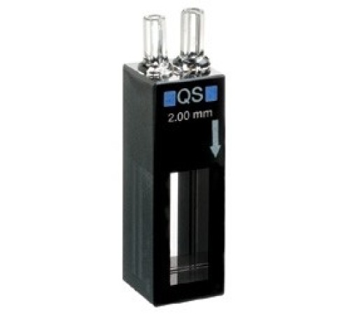 Кювета абсорбционная Hellma 170-QS кварцевая, оптический путь 2 мм, проточная Кювета абсорбционная Hellma 170-QS кварцевая, оптический путь 2 мм, проточная
