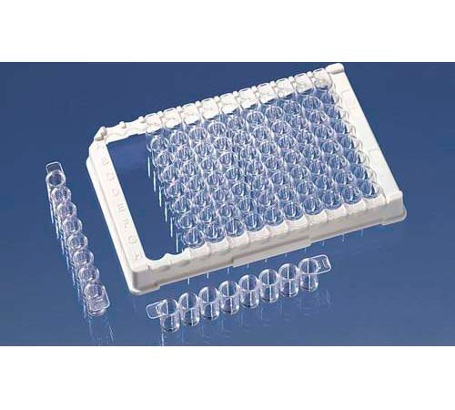 BRAND 782301 Планшетные стрипы на 96 лунок, 350 мкм, 12*F8, с сеткой, делимые, PureGrade, 100 шт/упак BRAND 782301 Планшетные стрипы на 96 лунок, 350 мкм, 12*F8, с сеткой, делимые, PureGrade, 100 шт/упак