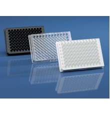 Микропланшет Brand cellGrade plus, 96-луночный, PS, стерильный, черный, F-дно, 350 мкл (Артикул 782028)