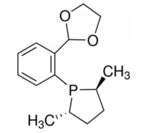 (2S,5S)-1-(2-(1,3-диоксолан-2-ил)фенил)-2,5-диметилфосфолан, 97%, Acros Organics, 100мг (2S,5S)-1-(2-(1,3-диоксолан-2-ил)фенил)-2,5-диметилфосфолан, 97%, Acros Organics, 100мг