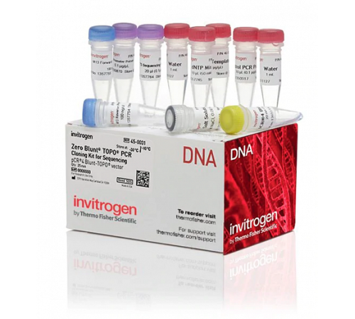 Набор для клонирования Zero Blunt TOPO PCR Cloning Kit for Sequencing, компетентные клетки не включены, Thermo FS Набор для клонирования Zero Blunt TOPO PCR Cloning Kit for Sequencing, компетентные клетки не включены, Thermo FS