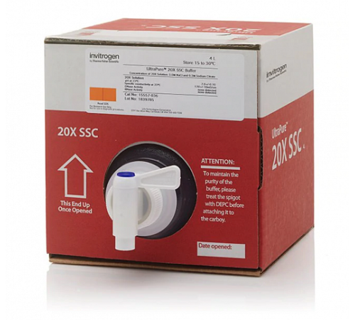 Буфер SSC (цитратно-солевой раствор), 20X, UltraPure, Thermo FS Буфер SSC (цитратно-солевой раствор), 20X, UltraPure, Thermo FS