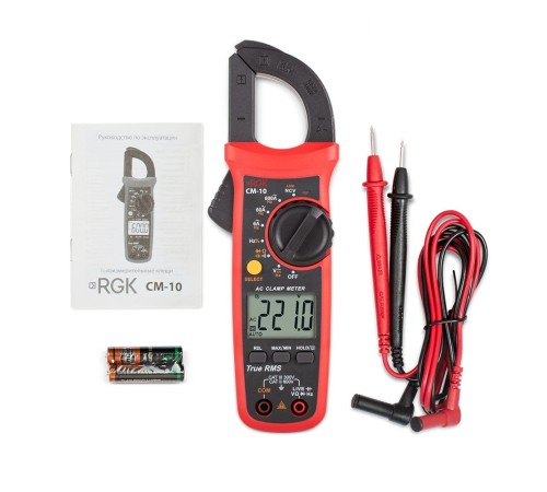 Токовые клещи RGK CM-10 с поверкой Токовые клещи RGK CM-10 с поверкой
